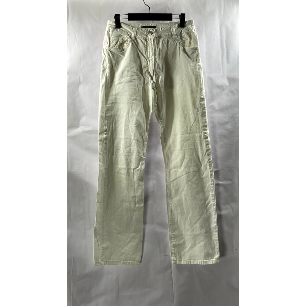 KATHARINE HAMNETT Women's White Denim Straight-Leg Five-Pocket Jean SZ 32